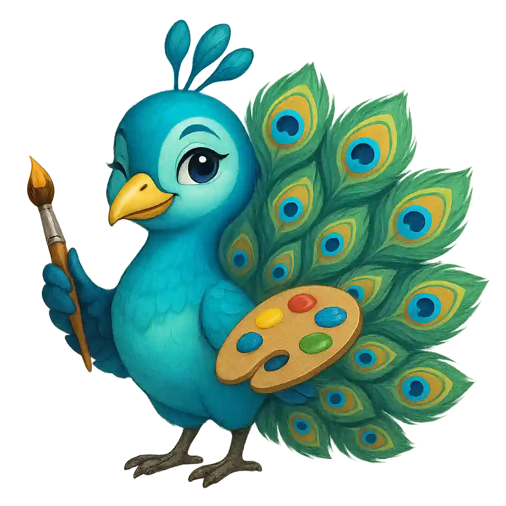 Peacock character icon